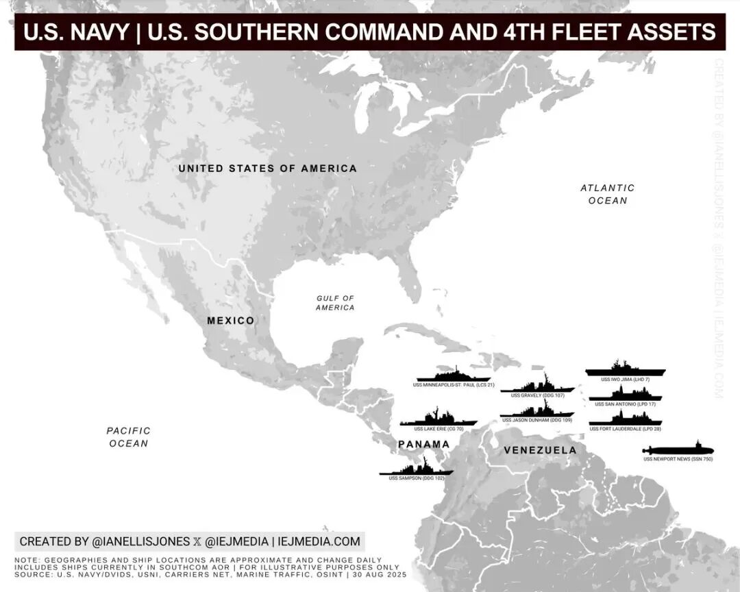 For the operation in Venezuela, the United States diverted a significant portion of its limited naval assets to the Caribbean, where they have been deployed for several months.